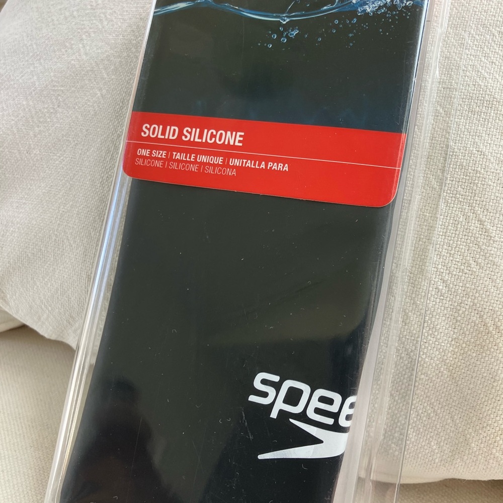Speedo Solid Silicone Swim Cap - Black